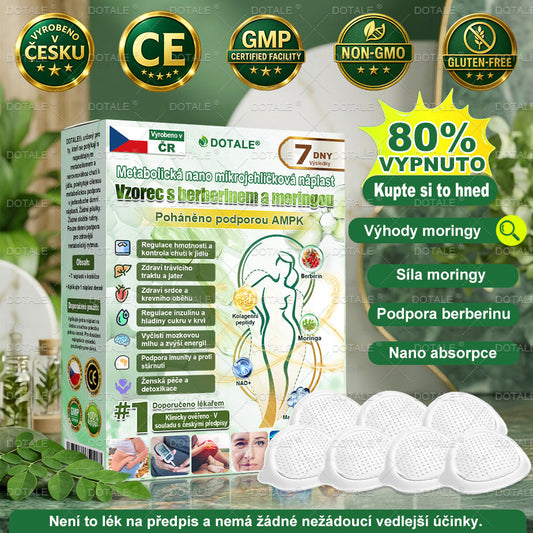 𝑫𝑶𝑻𝑨𝑳𝑬® metabolická nano mikrojehličková náplast ✈️ (Pouze jednou denně, viditelné výsledky již do 7 dnů!) ✅ Formule Berberin + Moringa, ideální při nadváze, nedokonalostech pokožky, diabetu, spánkové apnoe a kloubních potížích 💥💥